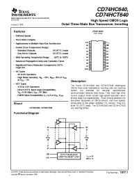 Datasheet CD74HC640 manufacturer TI